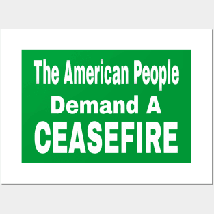 The American People Demand A CEASEFIRE - 3 Tier - White - Back Posters and Art